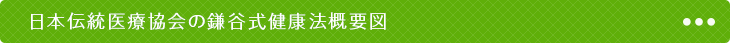 日本伝統医療協会の鎌谷式健康法概要図