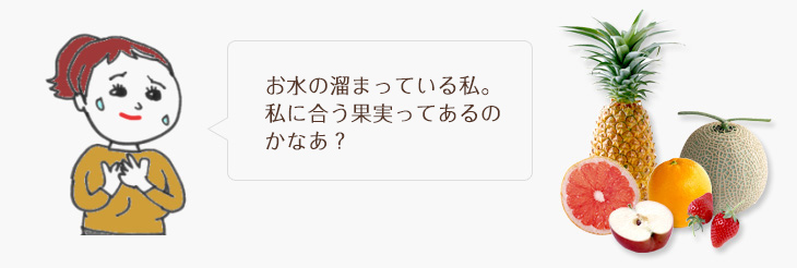 お水の溜まっている私。私に合う果実ってあるのかなあ？