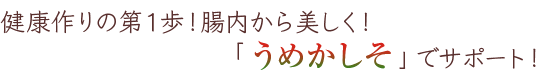 健康作りの第一歩に、「うめかしそ」はいかがですか？